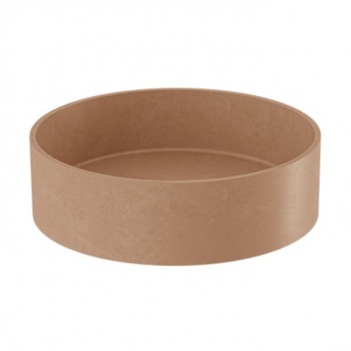 Bare Concrete Vessel Basin Round 380mm Nutmeg B380NM
