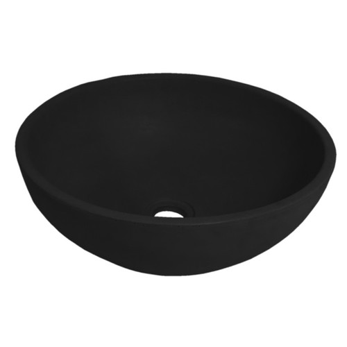Bare Concrete Vessel Basin Bowl 400mm Black B400BK