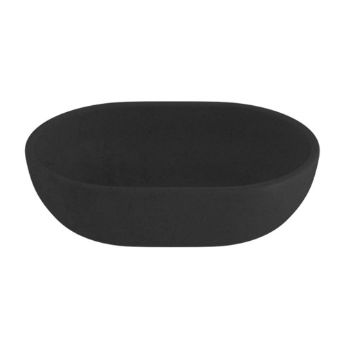 Bare Concrete Vessel Basin Prego 490mm Black B490BK