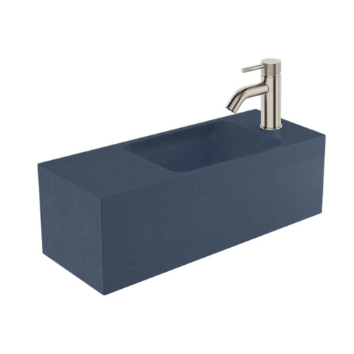 Bare Concrete Wall Basin Right 600mm Blue 85494BL