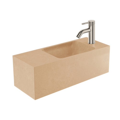 Bare Concrete Wall Basin Right 600mm Orange 85494OR