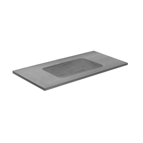 Bare Concrete Vanity Basin 1200mm Grey Steel 85477GS