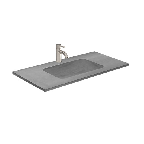 Bare Concrete Vanity Basin 1200mm Grey Steel 85476GS