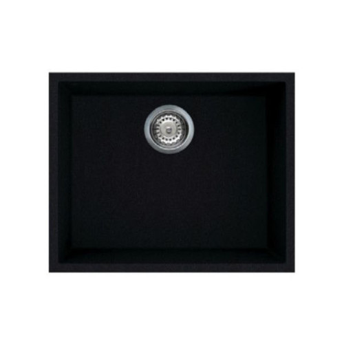 Quadra Undermount Single Bowl Sink Black With Waste Kit & Overflow ELGQ105-40