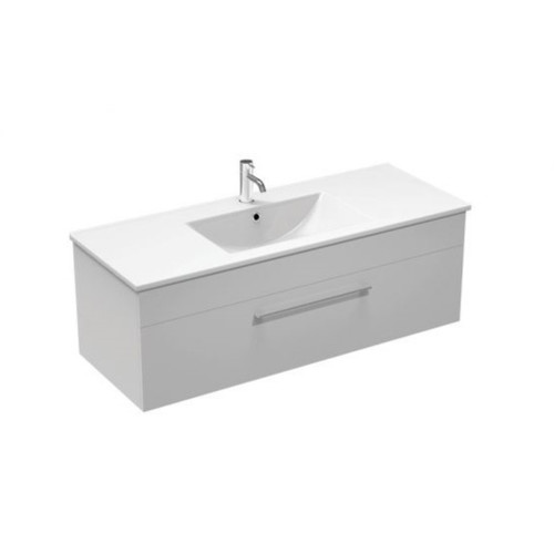 Mia Wall Hung Vanity 1200mm 1 Drawer White Gloss