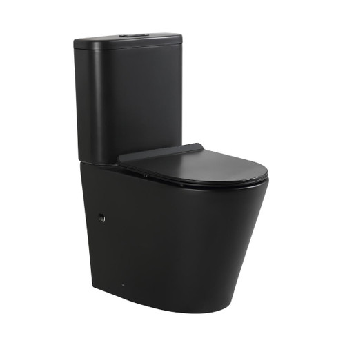 Back to Wall Toilet Suite Matte Black Snubby-MB