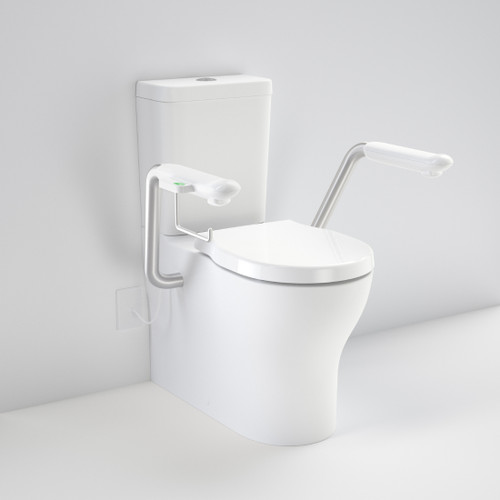 Opal Cleanflush Easy Height Wall Faced Close Coupled Suite Double Flap Seat & Right Nurse Call Armrest 985300ARWNCR