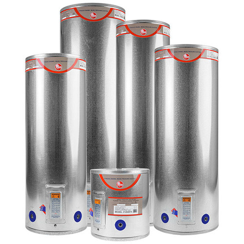 Hot Water Cylinder Mains Pressure Vitreous Enamel 135L 3kW 490 x 1325H 31213515