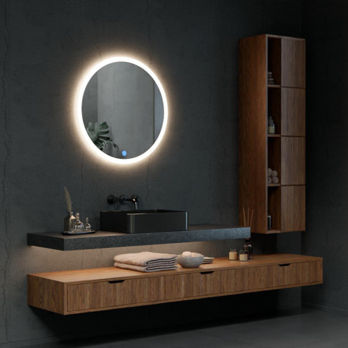 LED Mirror with Demister Round 750mm