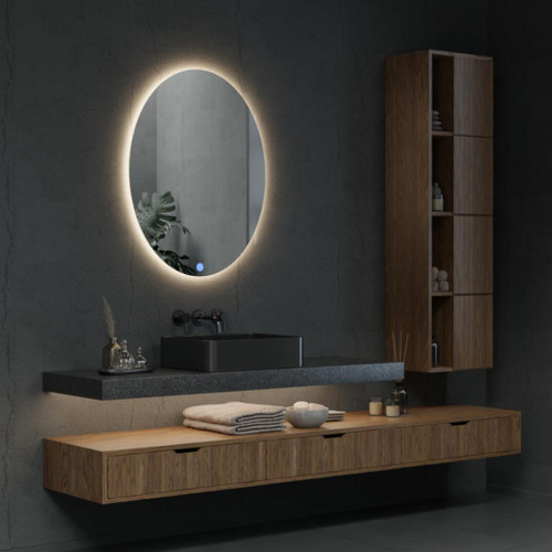 LED Mirror with Demister Oval 700 x 900mm