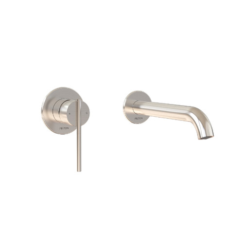 Mor Wall Mounted Basin / Bath Mixer Brushed Nickel