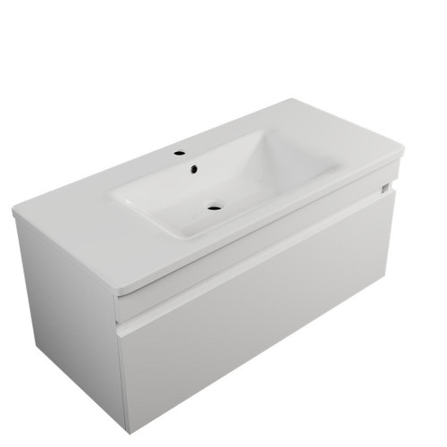 Carlton Wall Hung Vanity 1 Drawer 1000mm White Gloss