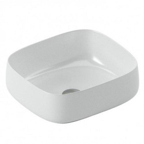 Cognac Quadro Vessel Basin 460 x 410 x 155mm White