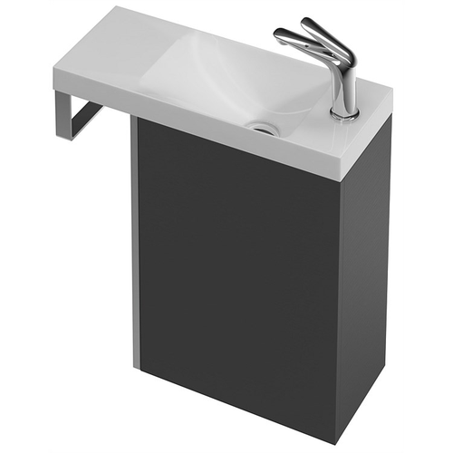 Mini-B Wall Hung Vanity 1 Door Woodgrain 550mm