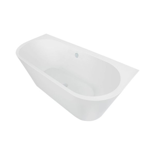 Evok Back-To-Wall Free Standing Bath Acrylic White 1705 x 758mm