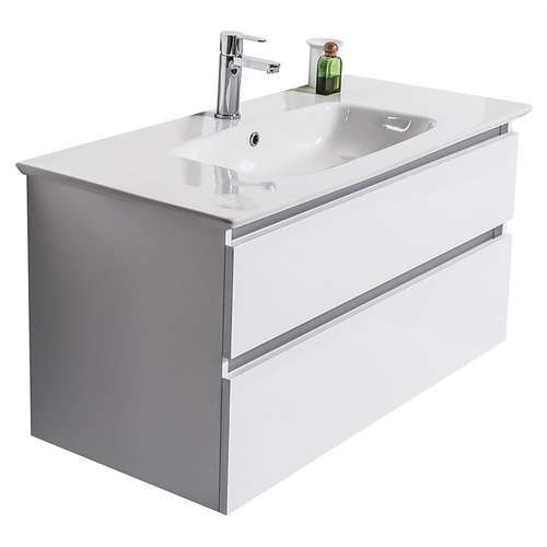 Sharp Wall Hung Vanity 2 Drawers White 1200 x 590 x 475mm
