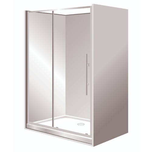 Symphony Alcove Shower Set Aquero Flat Wall White 1000 x 1200 x 1000mm