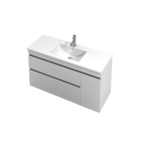 Lulu Wall Hung Vanity 2 Drawers 1 Door Wilderness With Mineral Cast Basin 1200mm