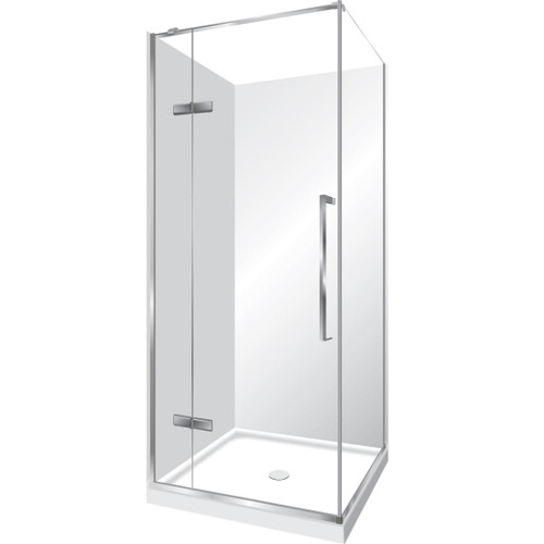 Edge Frameless Shower Enclosure 1000 x 1000mm Pivot Door Silva AEF1X1SIFW