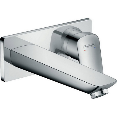 Logis Single Lever Basin Mixer For Concealed Installation Wall Mounted With Spout 195mm Chrome