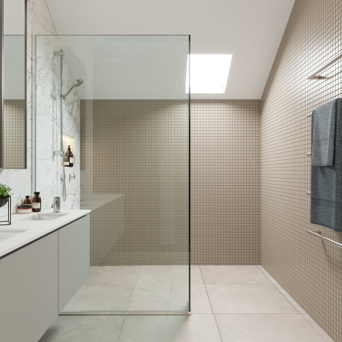 Sereno Walk In Shower Screen Frameless 1200 x 1960mm