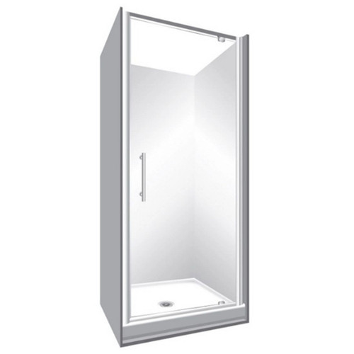 Symphony Alcove Shower Set Aquero Flat Wall 900 x 900mm Pivot Door White