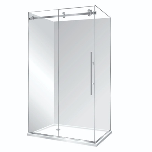 Symphony Shower Set Premier Left Hand Flat Wall 1200 x 1000mm Silva