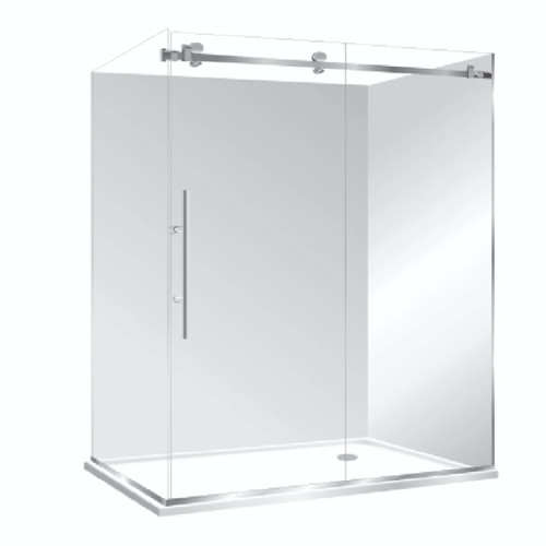 Symphony Sliding Door Shower Premier Right Hand Flat Wall 1600 x 900mm Silva