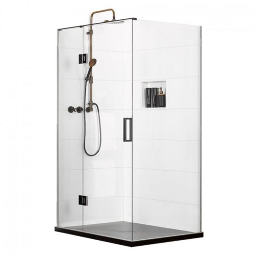 Harmony Shower Base And Screen Package 1000 x 1000mm Hinged Screen