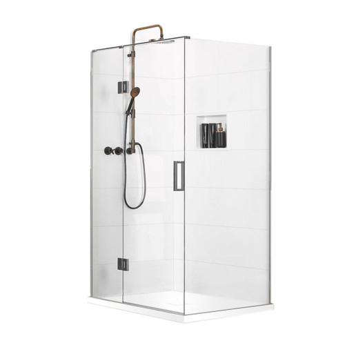 Paradigm Shower Base And Screen Package 900 x 900mm Hinged Screen White