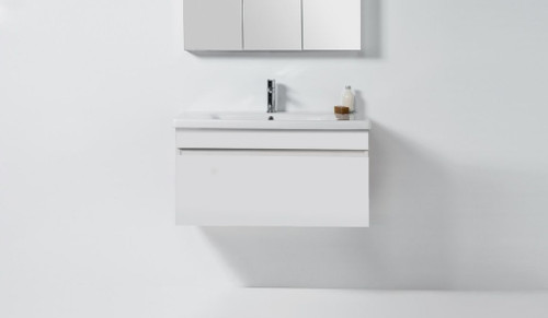 Soft Wall Hung Vanity 1 Drawer 900 x 480 x 455mm White