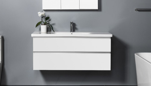 Soft Wall Hung Vanity 2 Drawers 1195 x 620 x 455mm White