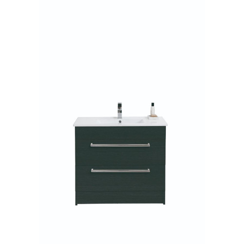 Boston Floor Standing Vanity 2 Drawer 900mm Charred Oak