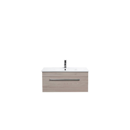 Boston Wall Hung Vanity 1 Drawer 900mm Driftwood B90DWHMDF