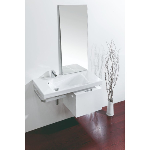 Grandangolo Box Wall Hung Cabinet 500mm White GB50