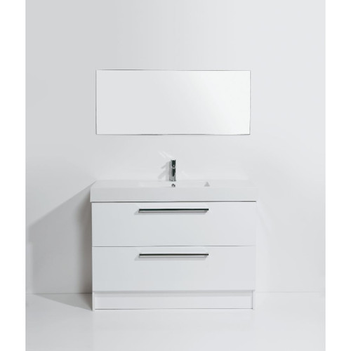 Tessa Floorstanding Vanity 2 Drawer 1200mm White TS120D2FLSB