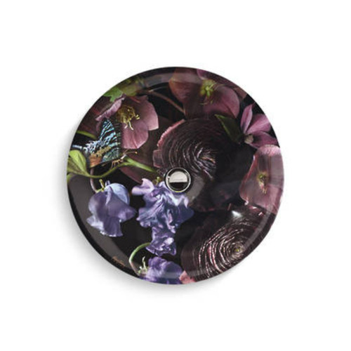 Dutchmaster Round Vessel Basin In Midnight Floral On Carillion