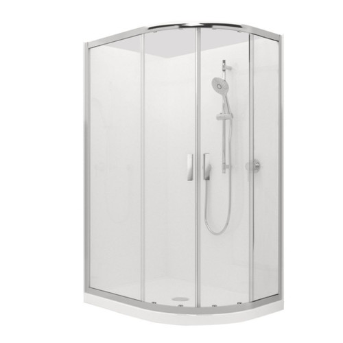 Valencia Elite Round Sliding Shower Twin Door Left Hand Centre Waste 1200 x 900mm