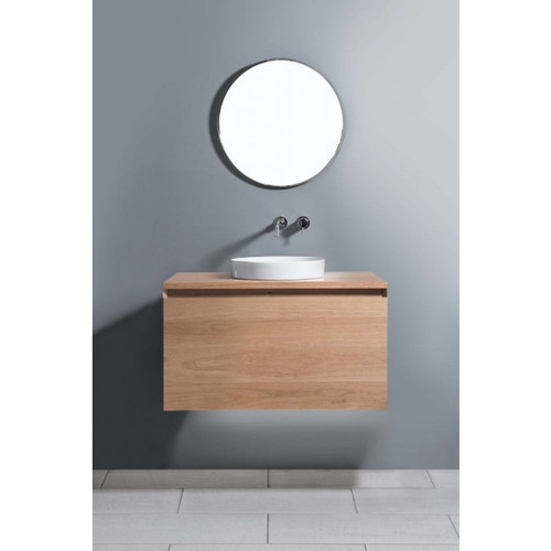 Zero Wall Hung Vanity 1 Drawer 900mm Natural Oak