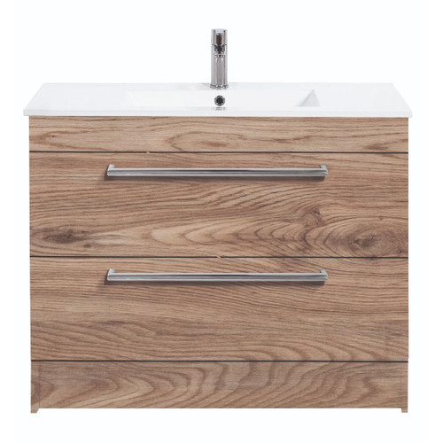 Boston Floor Standing Vanity 2 Drawer 900mm French Oak