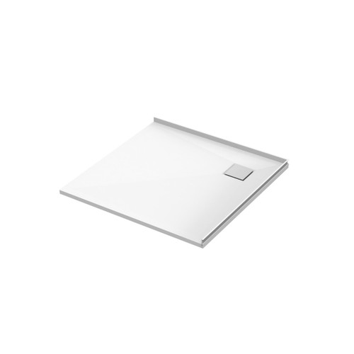 Slateforma Tray 2 Wall BC Upstand Chalk 900 x 900mm