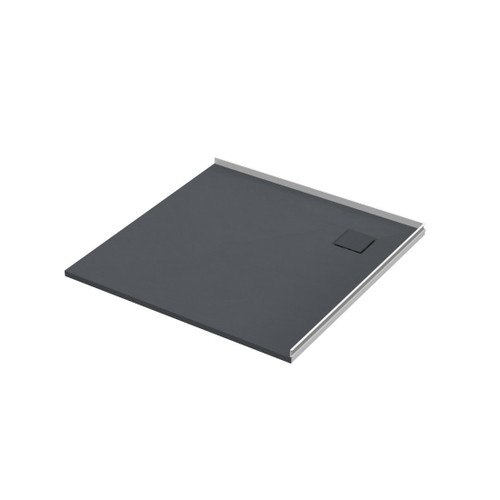 Slateforma Tray 2 Wall BC Upstand Anthracite 1000 x 1000mm
