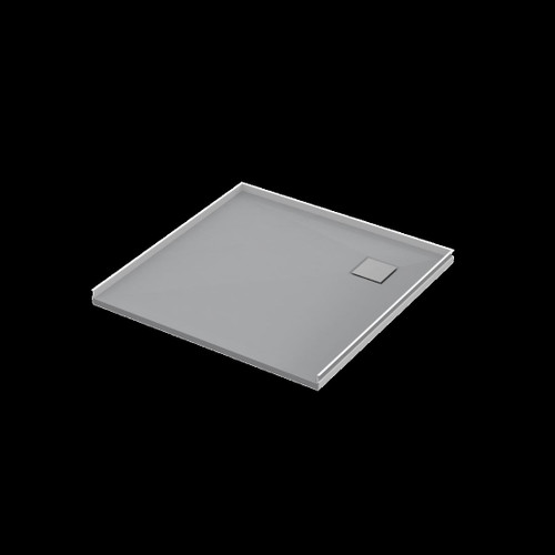 Slateforma Tray 3 Wall DAB Upstand Stone 900 x 900mm