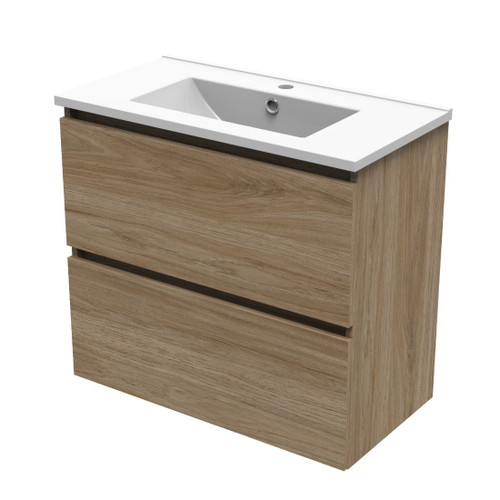 Pinnacle Slim Wall Hung Vanity 2 Drawer 600mm
