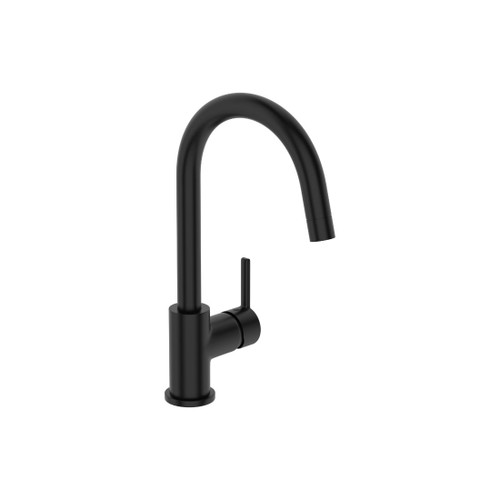 Mode Gooseneck Sink Mixer Black Lead Free
