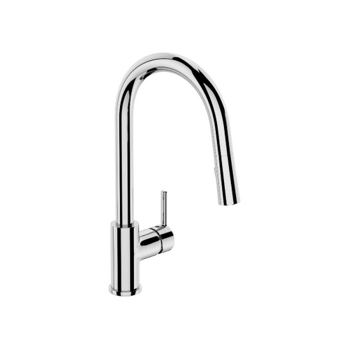 Mode Pullout Spray Gooseneck Sink Mixer Chrome Lead Free