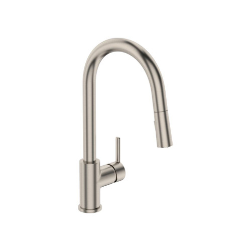 Mode Pullout Spray Gooseneck Sink Mixer Brushed Nickel Lead Free
