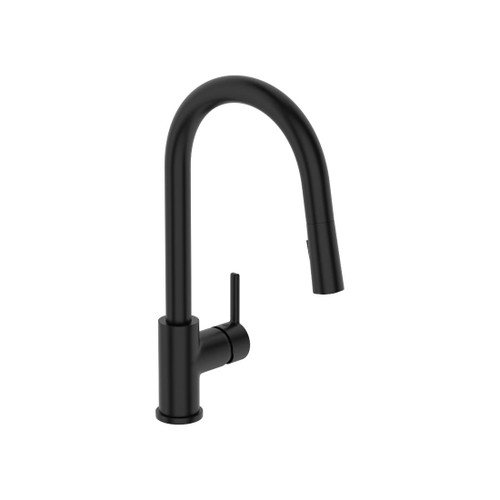 Mode Pullout Spray Gooseneck Sink Mixer Black Lead Free