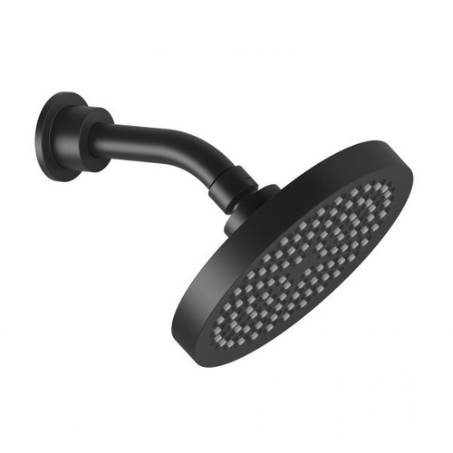 Pina Shower Arm & 150mm Round Rose Matte Black 153-5900-10