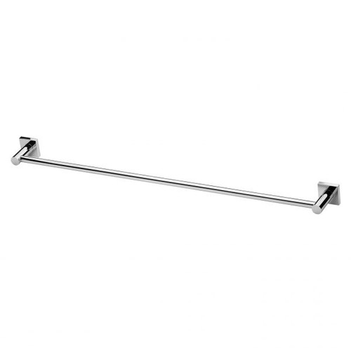 Radii Single Towel Rail 800mm Square Plate Chrome RS803 CHR
